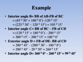 Surveying & prismatic compass survey
