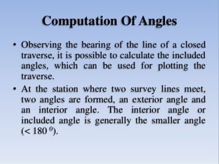 Surveying & prismatic compass survey