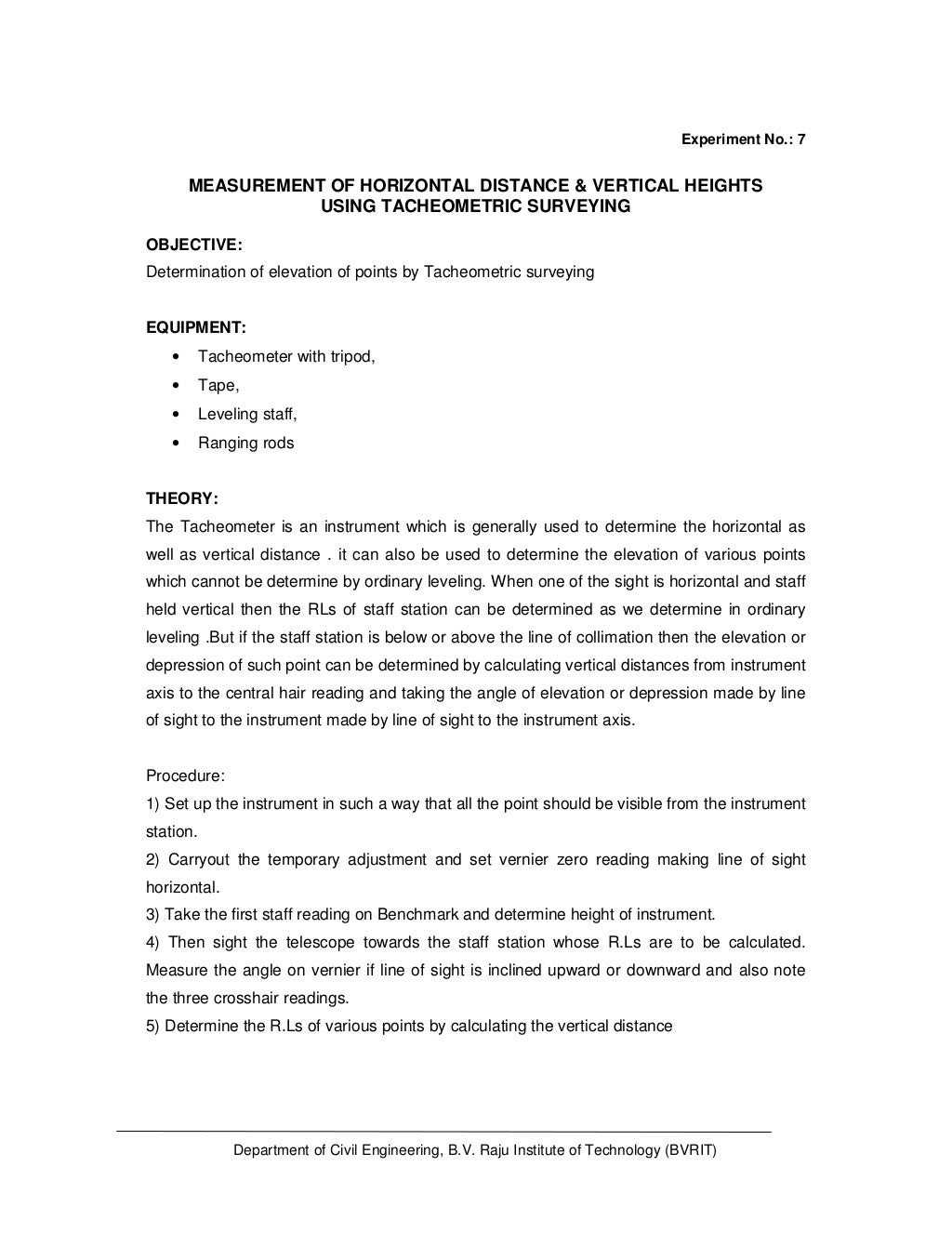 Surveying Lab II Manual