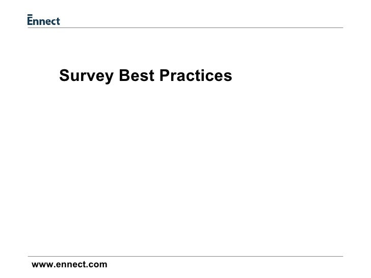 Survey Best Practices