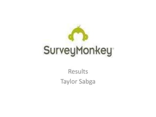 Results
Taylor Sabga
 