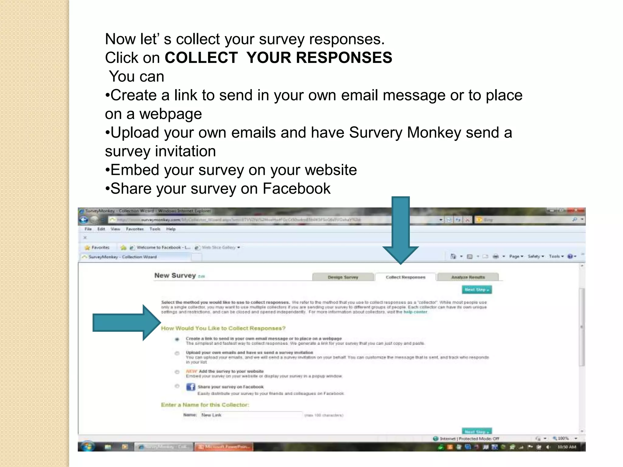 Your created survey question  will look like this…