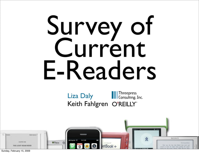 Survey Of Current E Readers PPT survey-of-current-e-readers-ppt