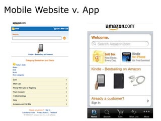 Mobile Website v. App
 