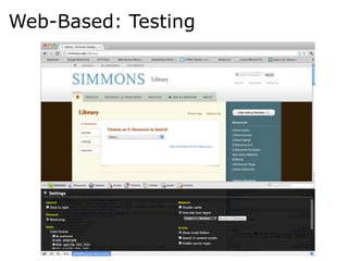 Web-Based: Testing
 