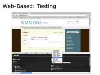 Web-Based: Testing
 