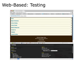 Web-Based: Testing
 