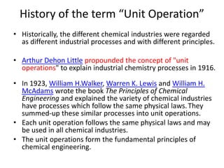 Survey of unit operations | PPTX