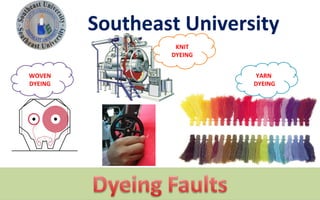 Southeast University
KNIT
DYEING
YARN
DYEING
WOVEN
DYEING
 