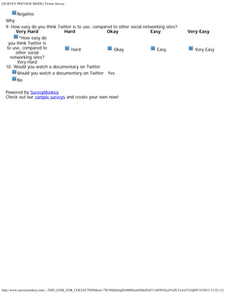 Questionnaire on Twitter | PDF
