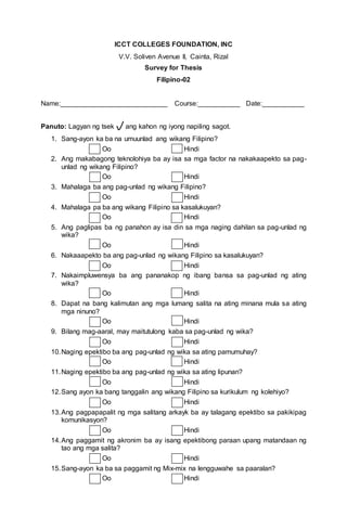 research topics in filipino subject