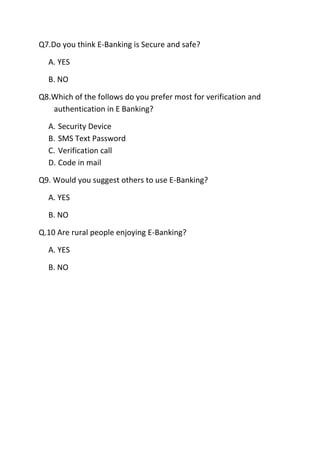 Survey questionnaire regarding usage and benefits of e | DOCX