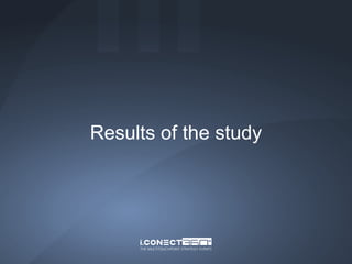 Results of the study
 