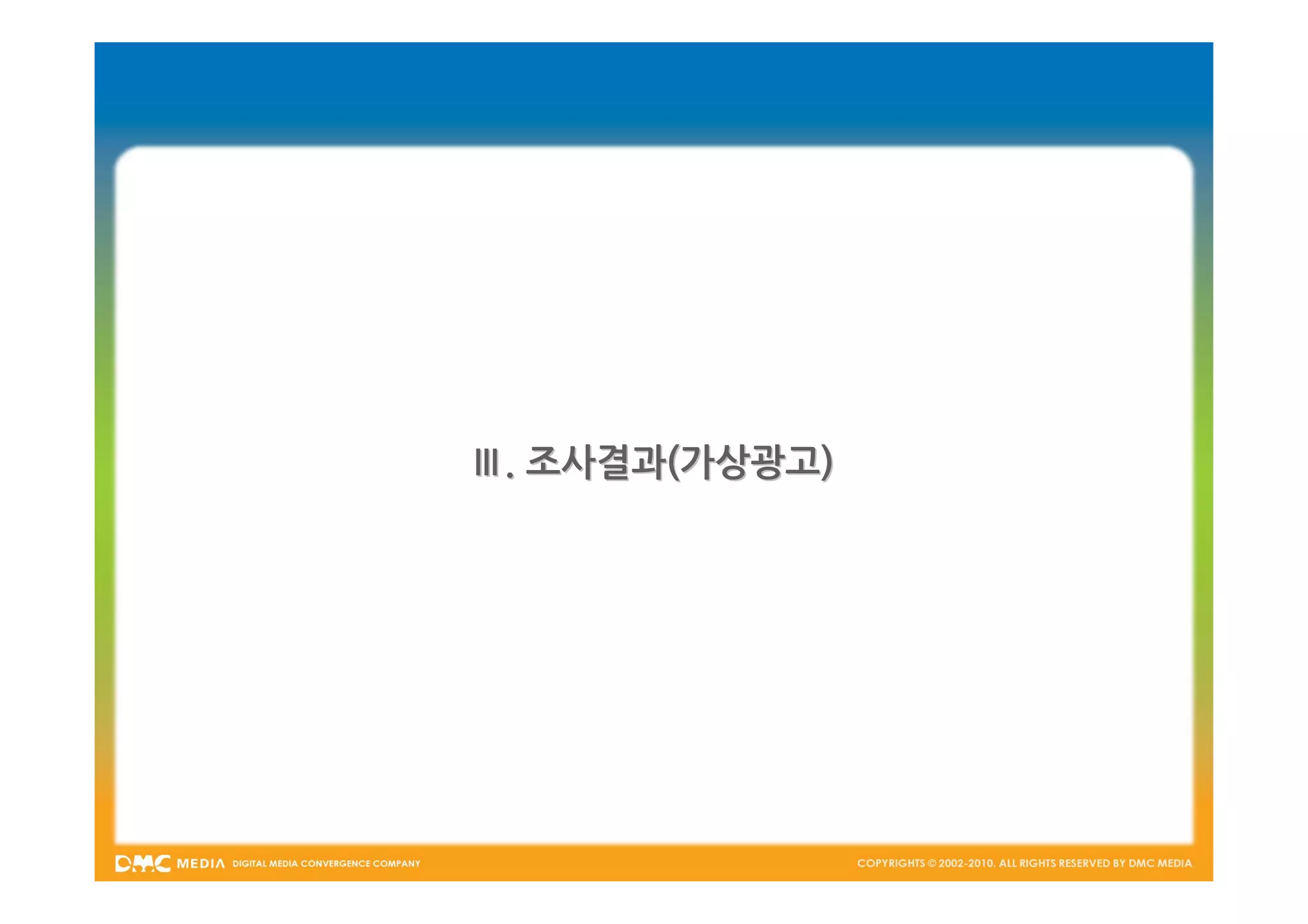 Ⅲ. 조사결과(가상광고)
 