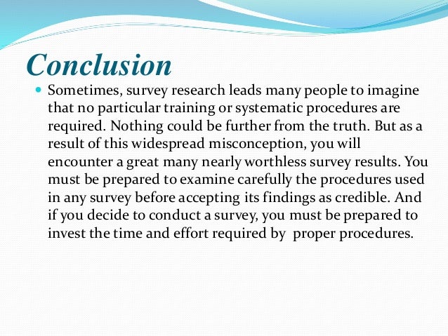 conclusion in research survey
