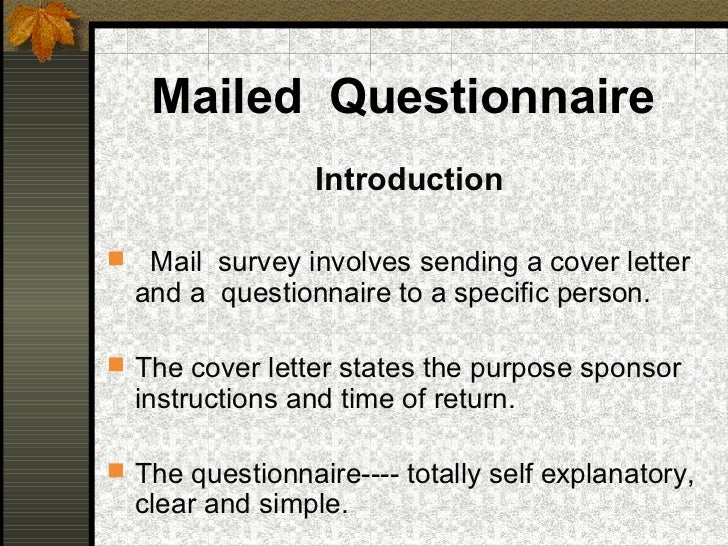 research survey cover letter