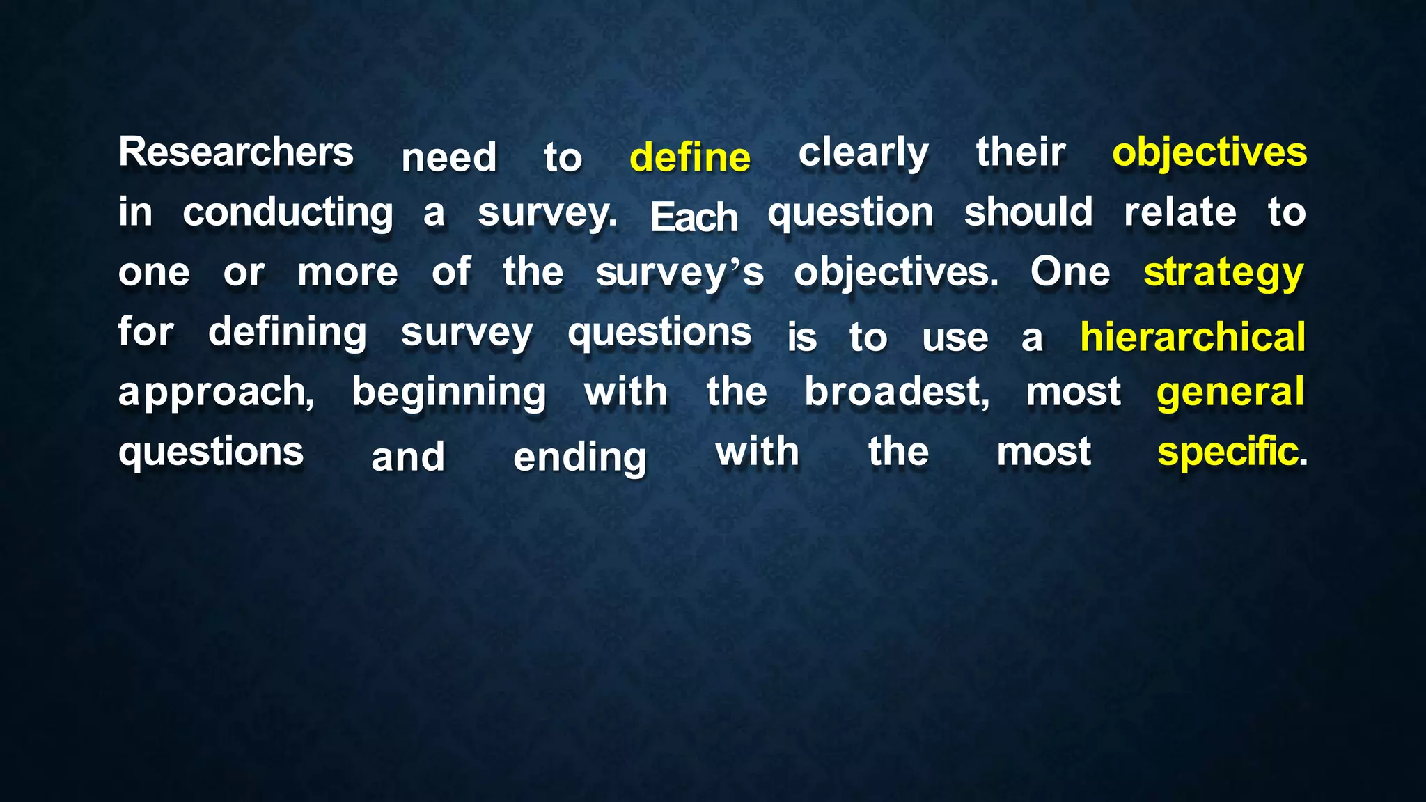 Survey research ch17-1 | PPTX