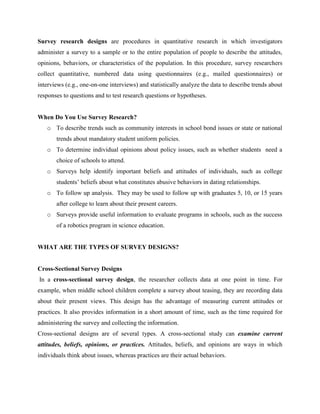 Survey Research Design