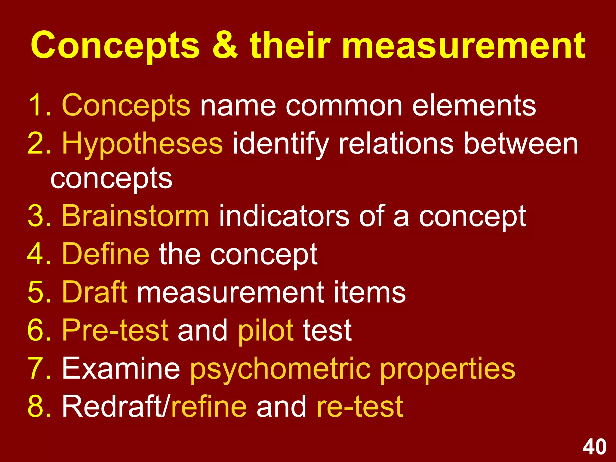 40
Psychometrics
instrument
development
(Lecture 6)
 
