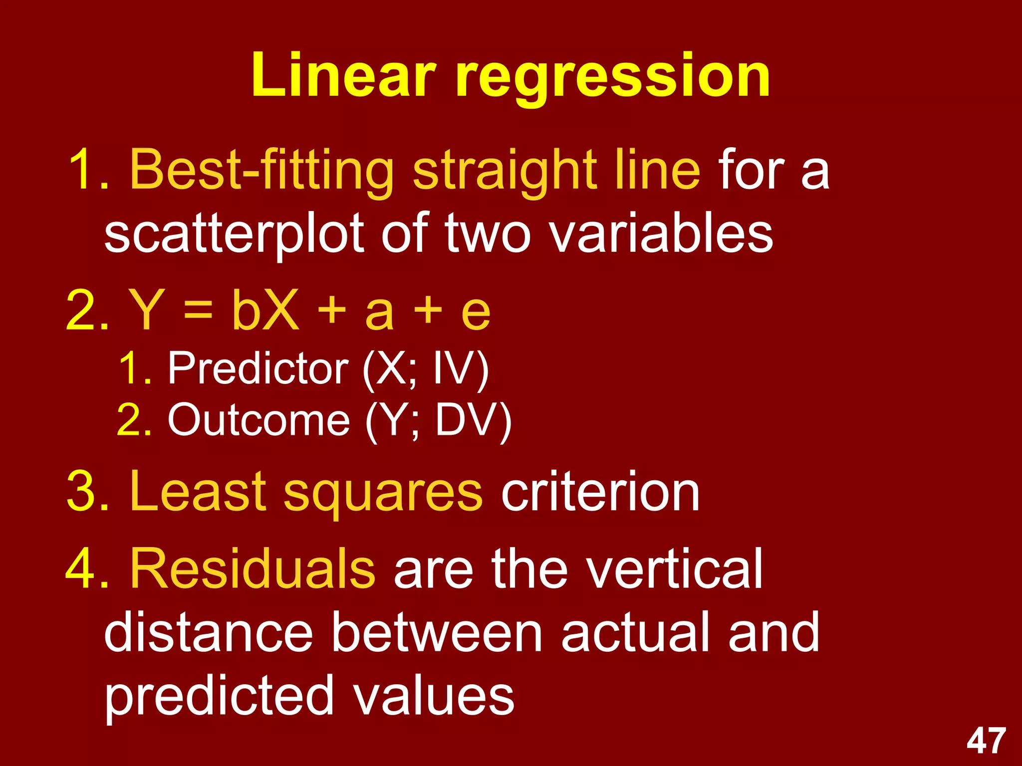 47
Writing up
instrument development
1. Introduction
1. Review constructs & previous structures
2. Generate research question
2. Method
1. Explain measures and their development
3. Results
1. Factor analysis
2. Reliability of factors
3. Descriptive statistics for composite scores
4. Correlations between factors
4. Discussion
1. Theory? / Measure? / Recommendations?
 