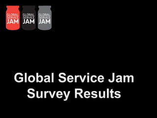 Global Service Jam Survey Results 