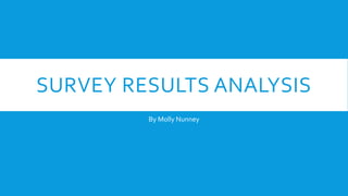 SURVEY RESULTS ANALYSIS
By Molly Nunney
 
