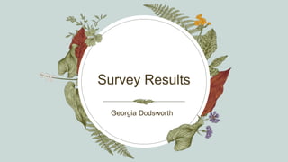 Survey Results
Georgia Dodsworth
 