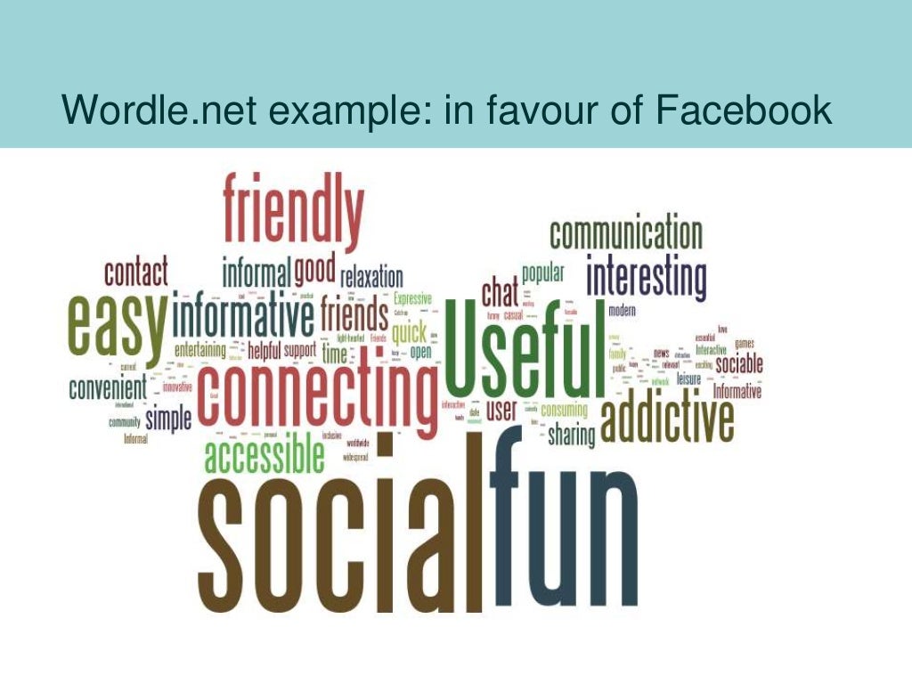 Wordle.net example in favour of