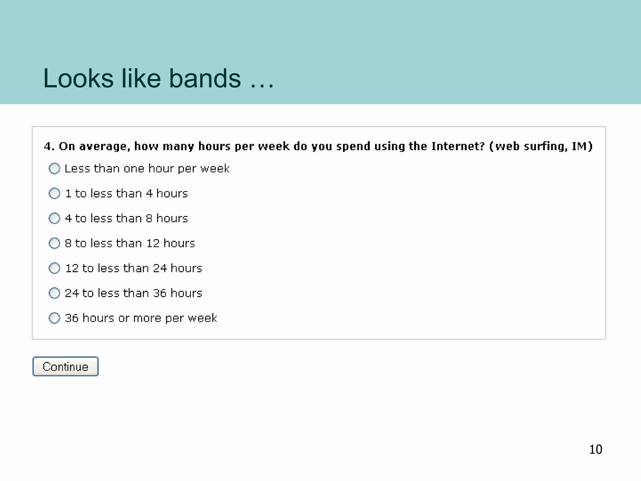 Looks like bands …
10
 