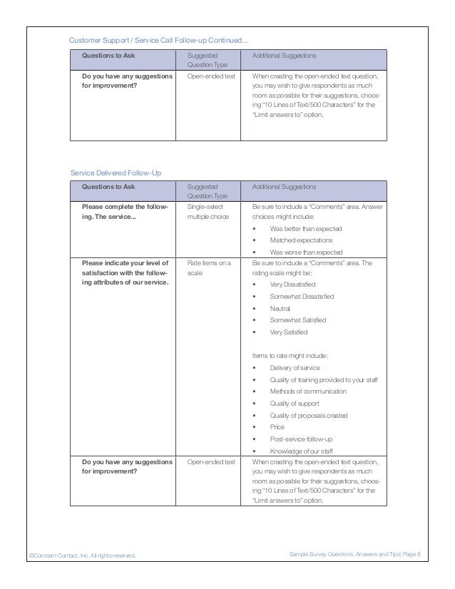 Customer Satisfaction Survey Sample Tips - 