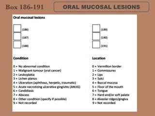 ORAL MUCOSAL LESIONSBox 186-191
 