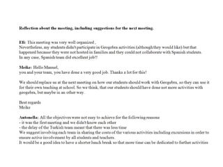 Survey seville first Meeting