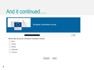 And it continued….
6
 