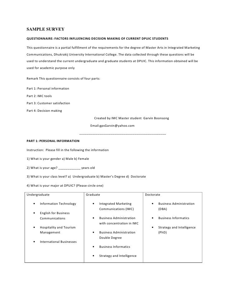 survey templates for market research