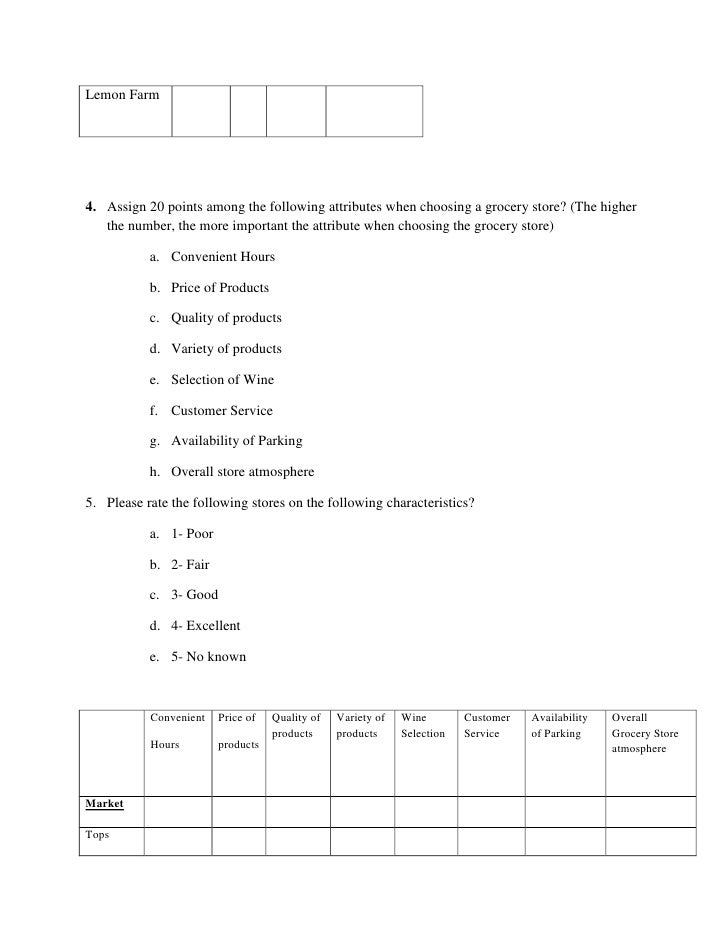 survey templates for market research