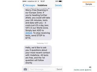 Caroline Jarrett @cjforms
Sample
46
 