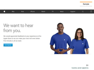 Caroline Jarrett @cjforms
Sample
51
 