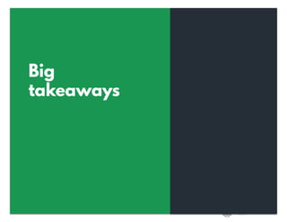 281
Big
takeaways
 