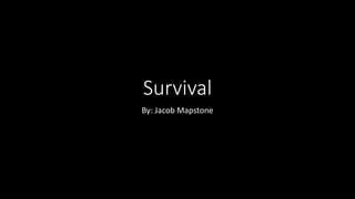Survival 
By: Jacob Mapstone 
 