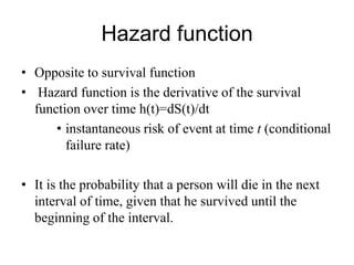 Survival analysis | PPTX