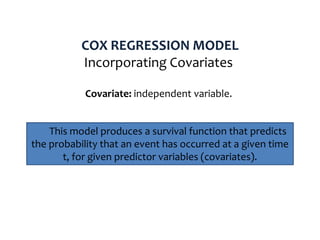 (pdf) survival analysis by using cox regression model... Survival Analysis | PPTX