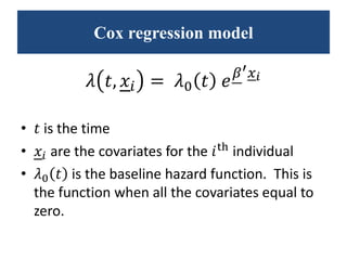 (pdf) survival analysis by using cox regression model... Survival analysis | PPTX