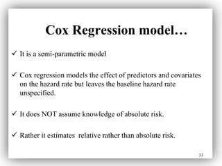 (pdf) survival analysis by using cox regression model... Survival Analysis Lecture.ppt