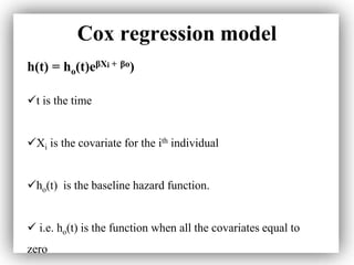 (pdf) survival analysis by using cox regression model... Survival Analysis Lecture.ppt