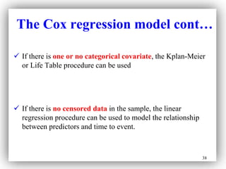(pdf) survival analysis by using cox regression model... Survival Analysis Lecture.ppt