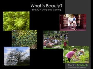 What is Beauty?
Beauty in Living and Evolving
Photo	
  by	
  cyclonebill	
  /	
  CC	
  BY-­‐SA	
  2.0	
  
Image	
  by	
  Luc	
  Viatour	
  /	
  www.Lucnix.be	
  /	
  CC	
  BY-­‐SA	
  3.0	
  	
  
 