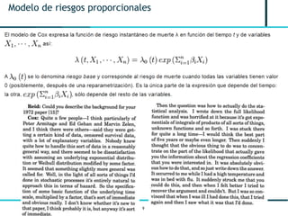 9
Modelo de riesgos proporcionales
 