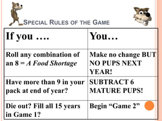 Special Rules of the Game 