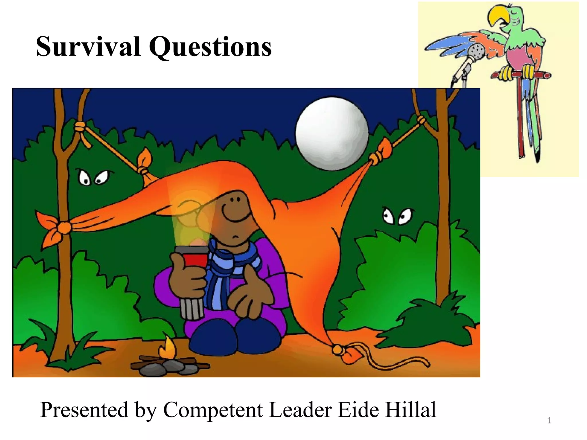 Survival Questions PPT Survival Questions PPT