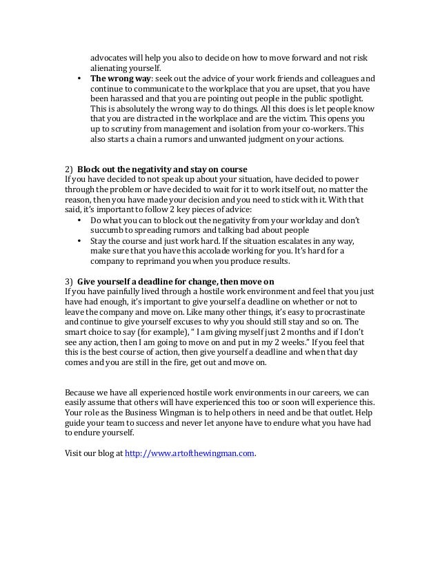 negative outcomes for nurses hostile work environments essay Students’ perceptions of bullying behaviours by nursing faculty and satisfying work environment is their negative behaviours contribute to a hostile. negative outcomes for nurses hostile work environments essay Students’ perceptions of bullying behaviours by nursing faculty and satisfying work environment is their negative behaviours contribute to a hostile.